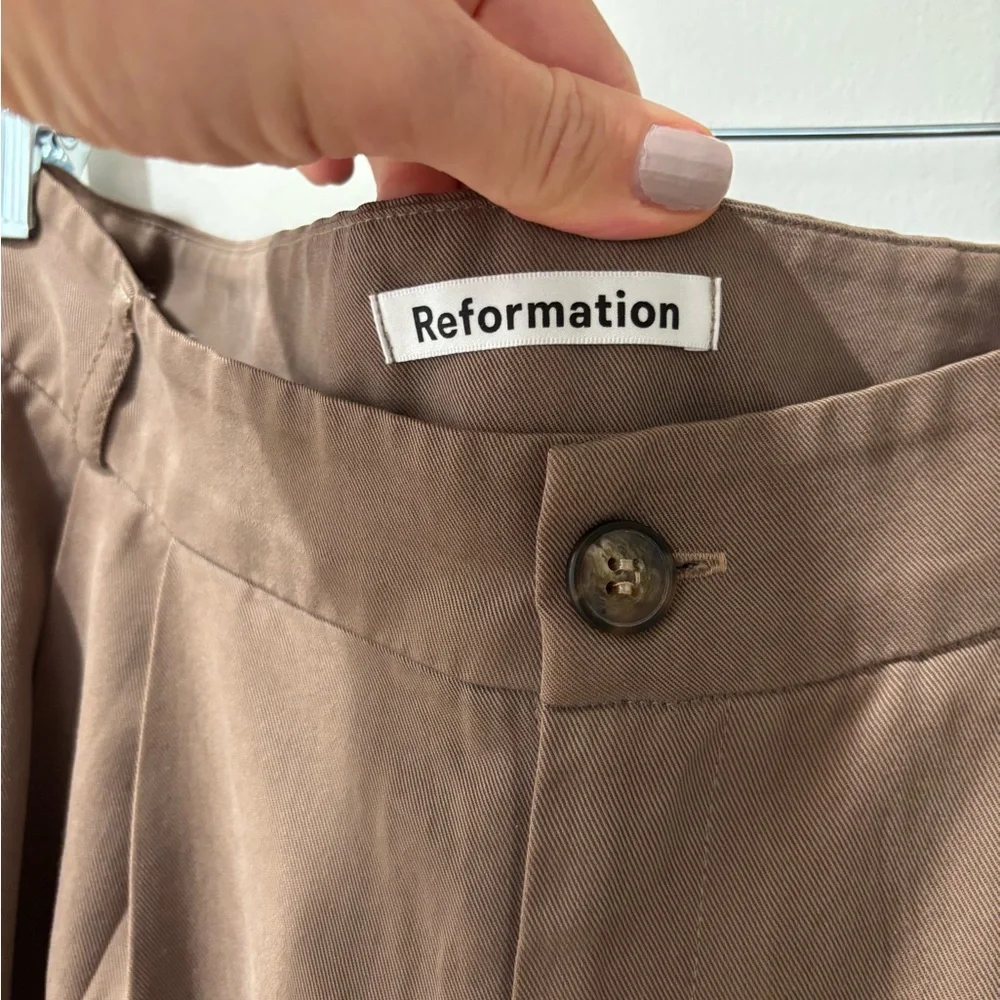 Reformation Brown High-Waisted Pants - Picture 9 of 9